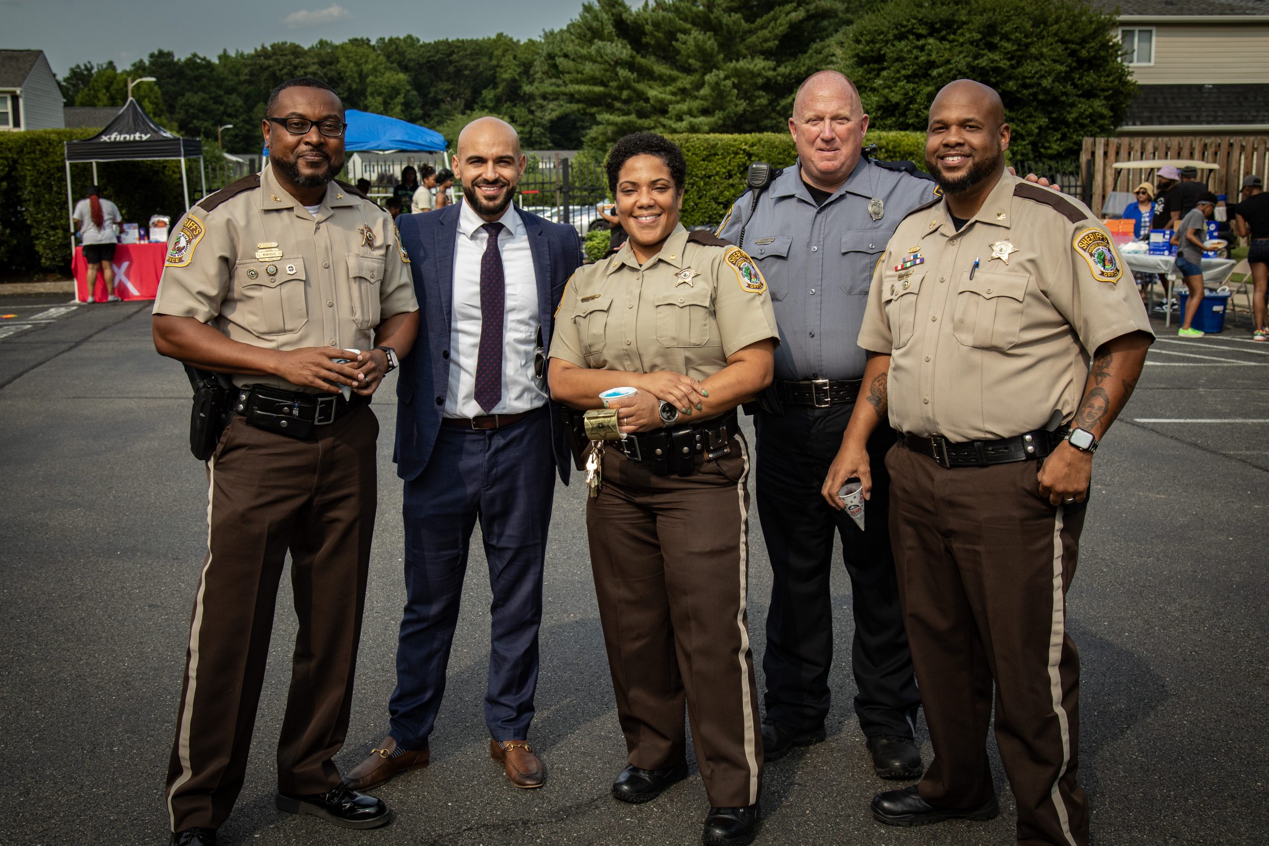 Sheriff officers Three Sheriff officers posing for a photo.